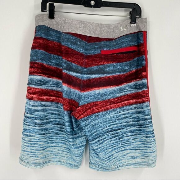 Hurley Men’s Striped Swim Trunks Board Shorts size 32 - Picture 3 of 4